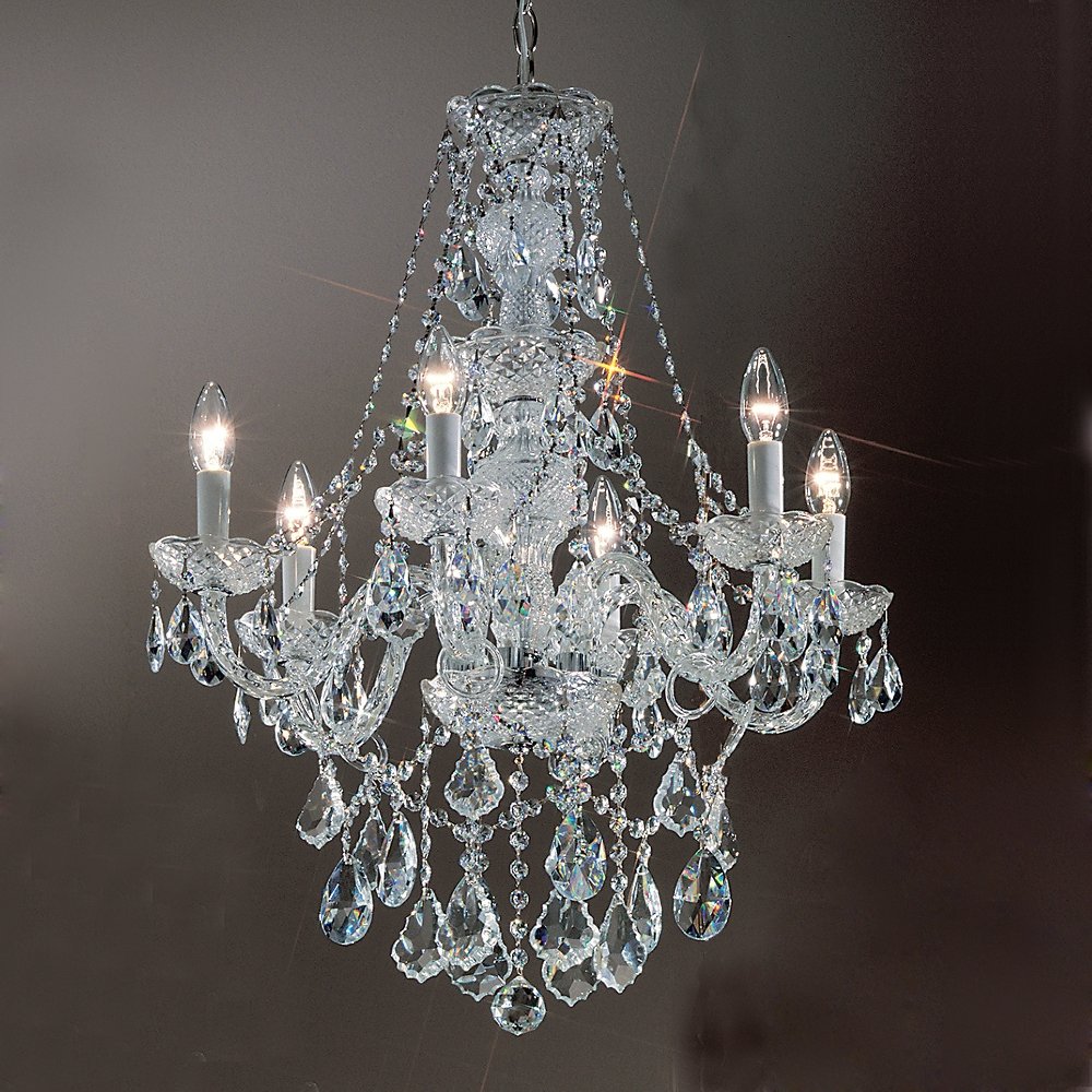 Classic Lighting 8246 GP C Monticello Chandelier in Gold Plated with Crystalique